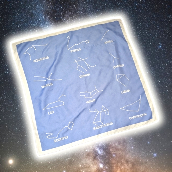 J. Crew Accessories - J. Crew Astrology / Astrological Scarf in White and Pale Blue